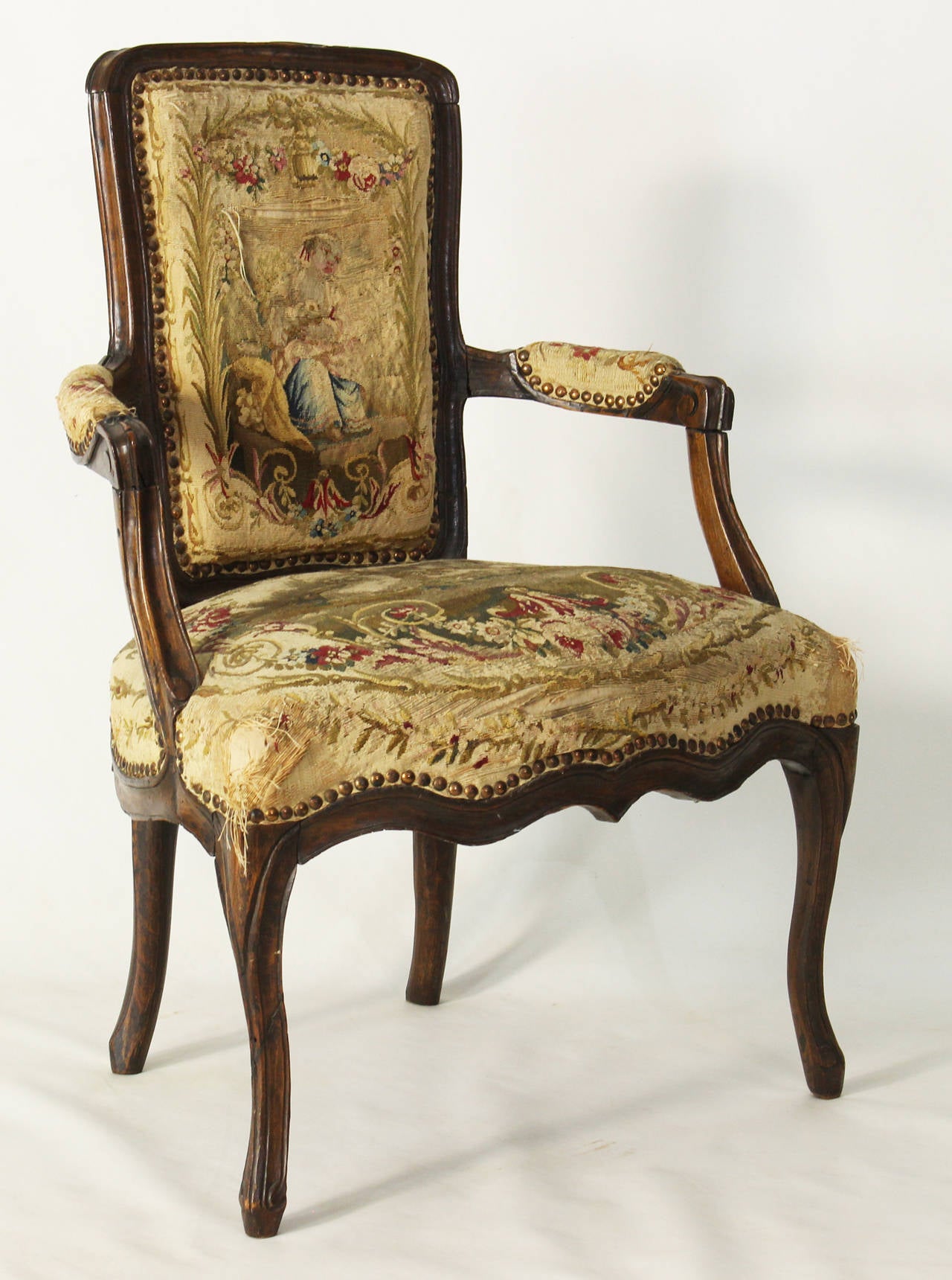 Louis XVI 18th Century Country French Fauteuil