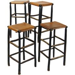 Vintage Set of Four Adirondack Bar Stools