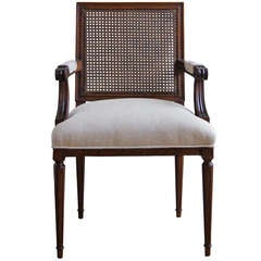 Set of Eight Directoire Style Dining Chairs