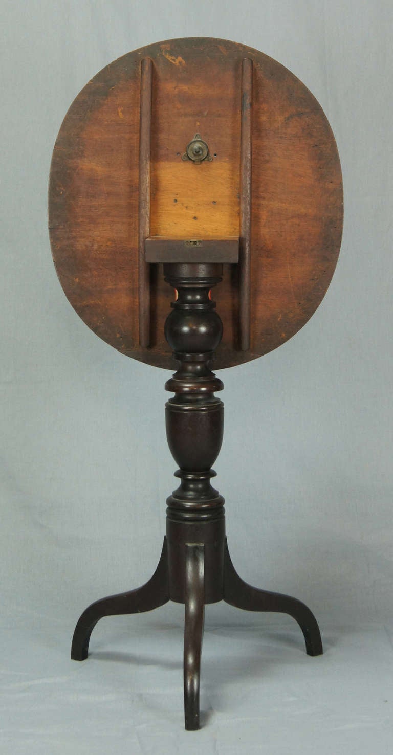 American Carved Walnut Candle Stand Tilt-Top Table 1
