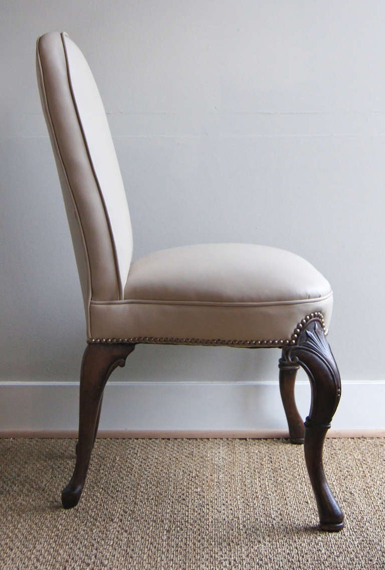 Mid-20th Century Elegant Leather Desk Chair