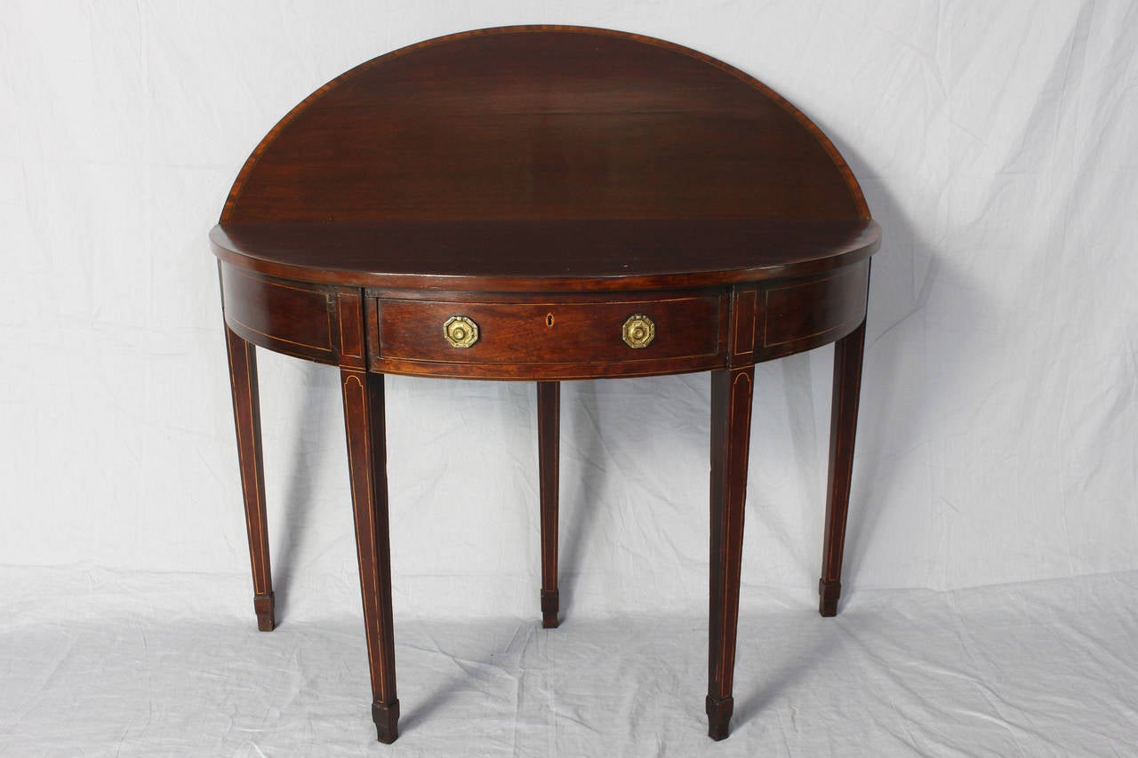 Great Britain (UK) English Demilune Card Table