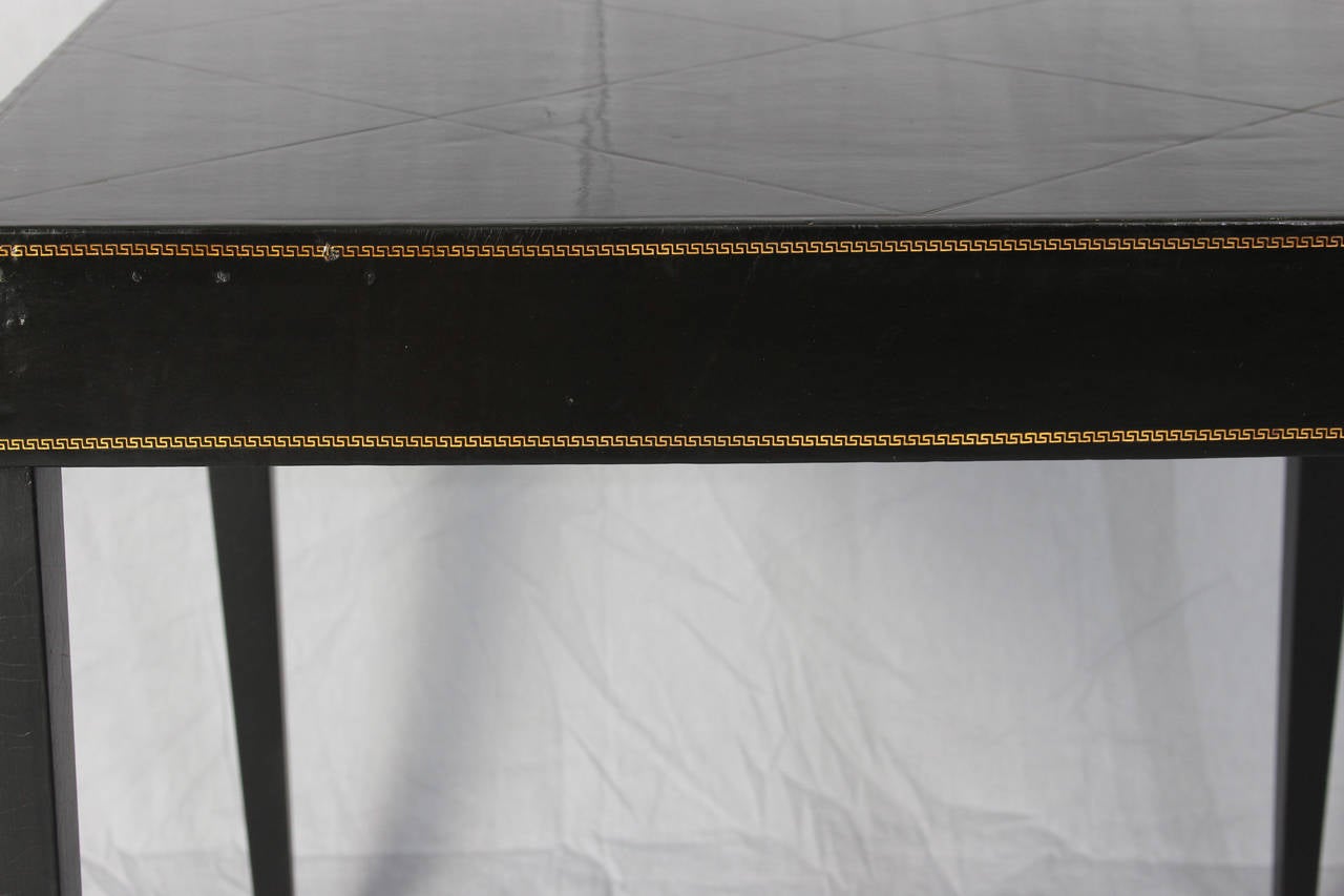 Hollywood Regency Tooled Leather Games Table 3