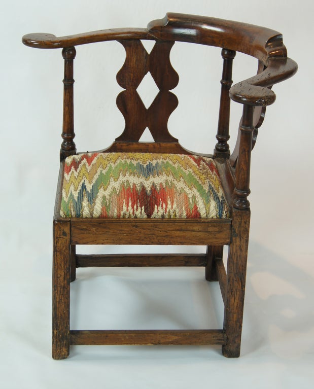18th Century and Earlier 18th Century Welsh Oak Corner Chair