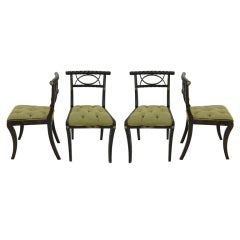 Set of Four Fine English Regency Dining Chairs 2
