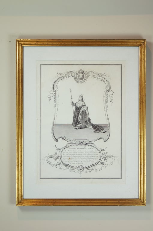 Set of Six Framed Early Engravings of French Monarchs In Excellent Condition For Sale In Kilmarnock, VA