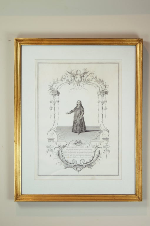 18th Century and Earlier Set of Six Framed Early Engravings of French Monarchs For Sale