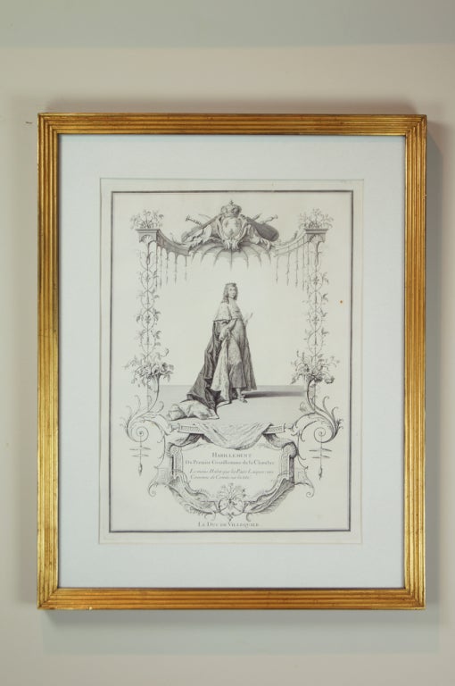 Set of Six Framed Early Engravings of French Monarchs For Sale 1