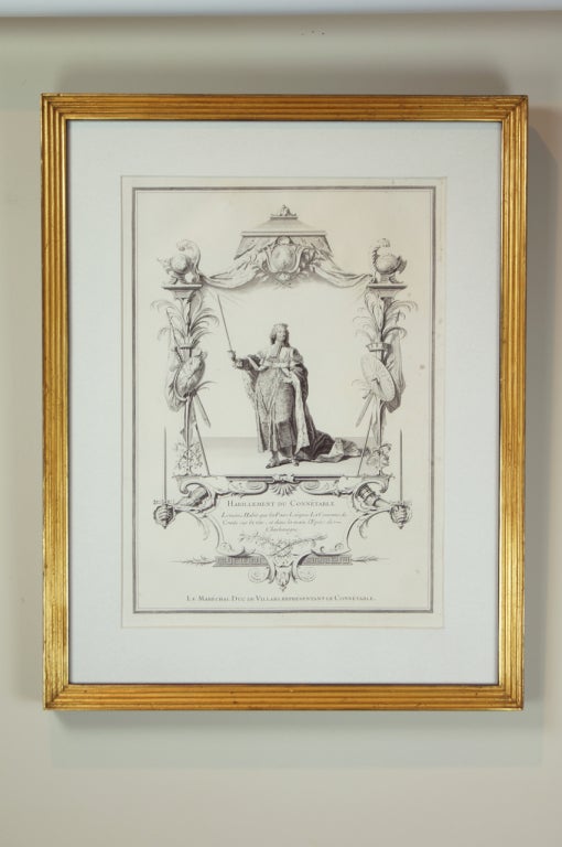 Set of Six Framed Early Engravings of French Monarchs For Sale 3