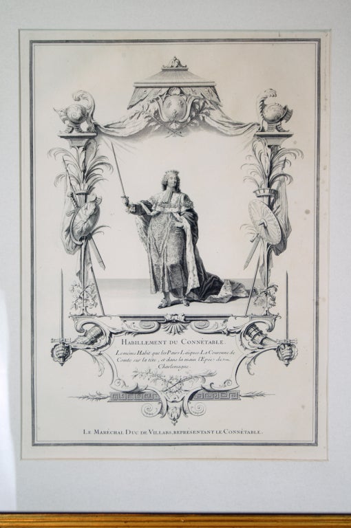 Set of Six Framed Early Engravings of French Monarchs For Sale 4