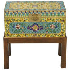 Chinese Cloisonné Box on Stand