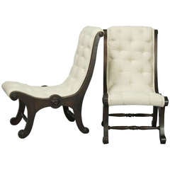 Pair of Regency Style Slipper Chairs