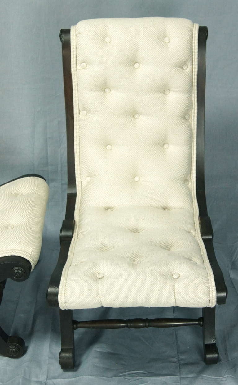 Pair of Regency Style Slipper Chairs 2