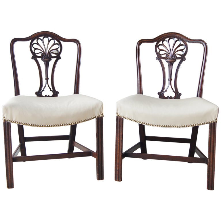 Pair of 18th Century English Racquet-Back Chairs