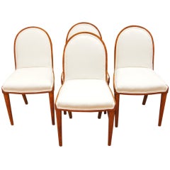 Set of Four Art Deco Dining Chairs Attributed to Paul Follot