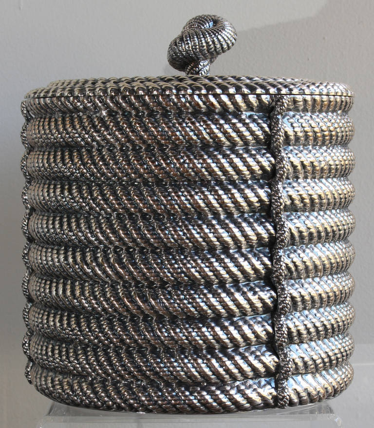 Late 20th Century Large Silver Ice Bucket by Valenti