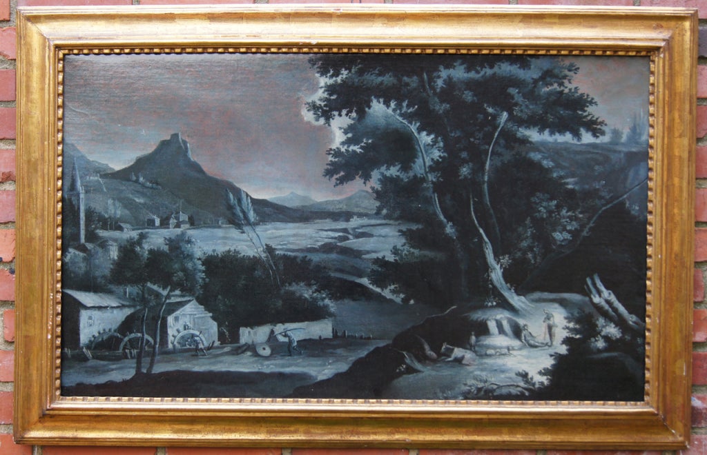 Large 18th Century French Landscape Painting 1