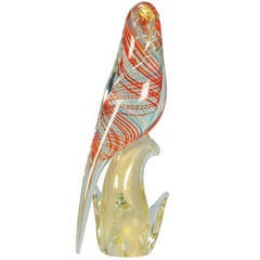 Large Murano Glass Parrot