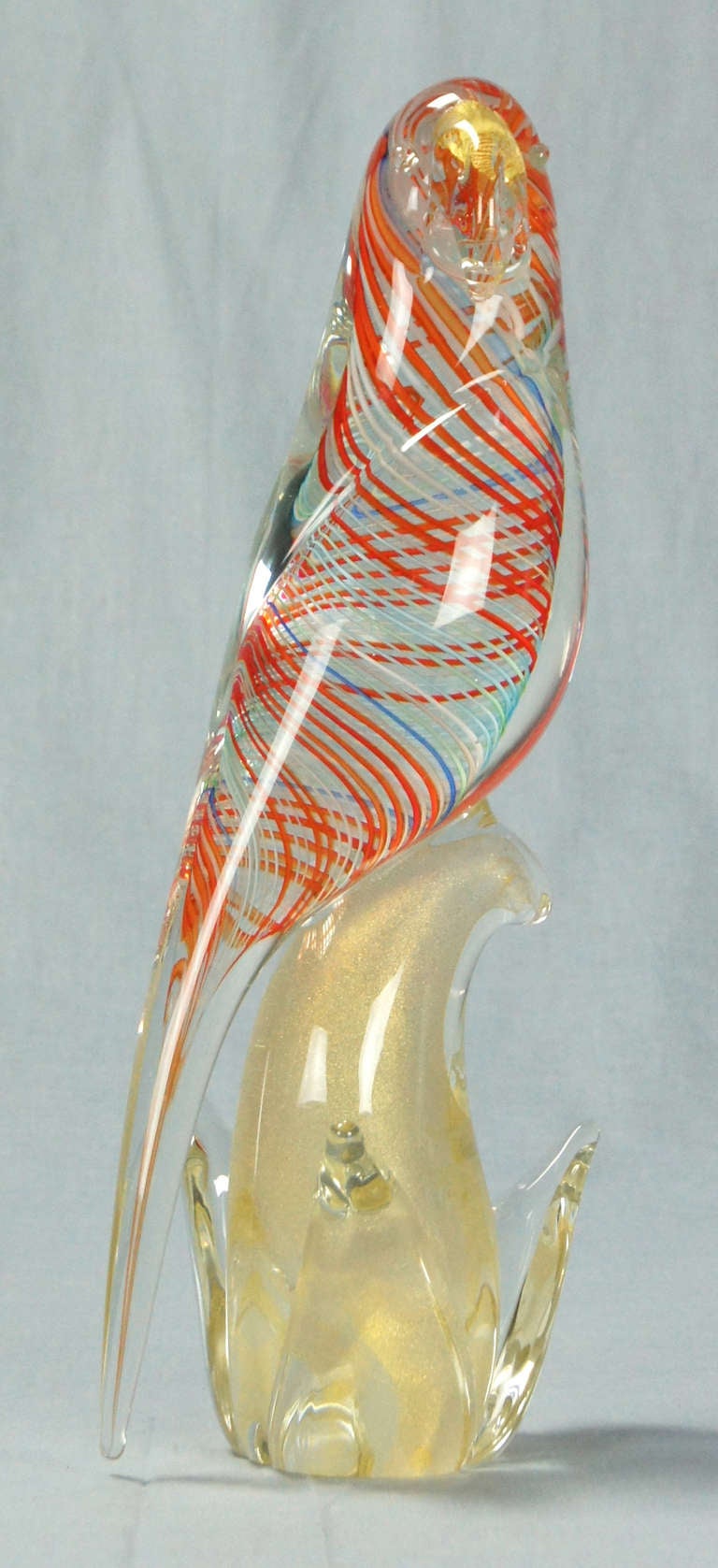 Italian Large Murano Glass Parrot