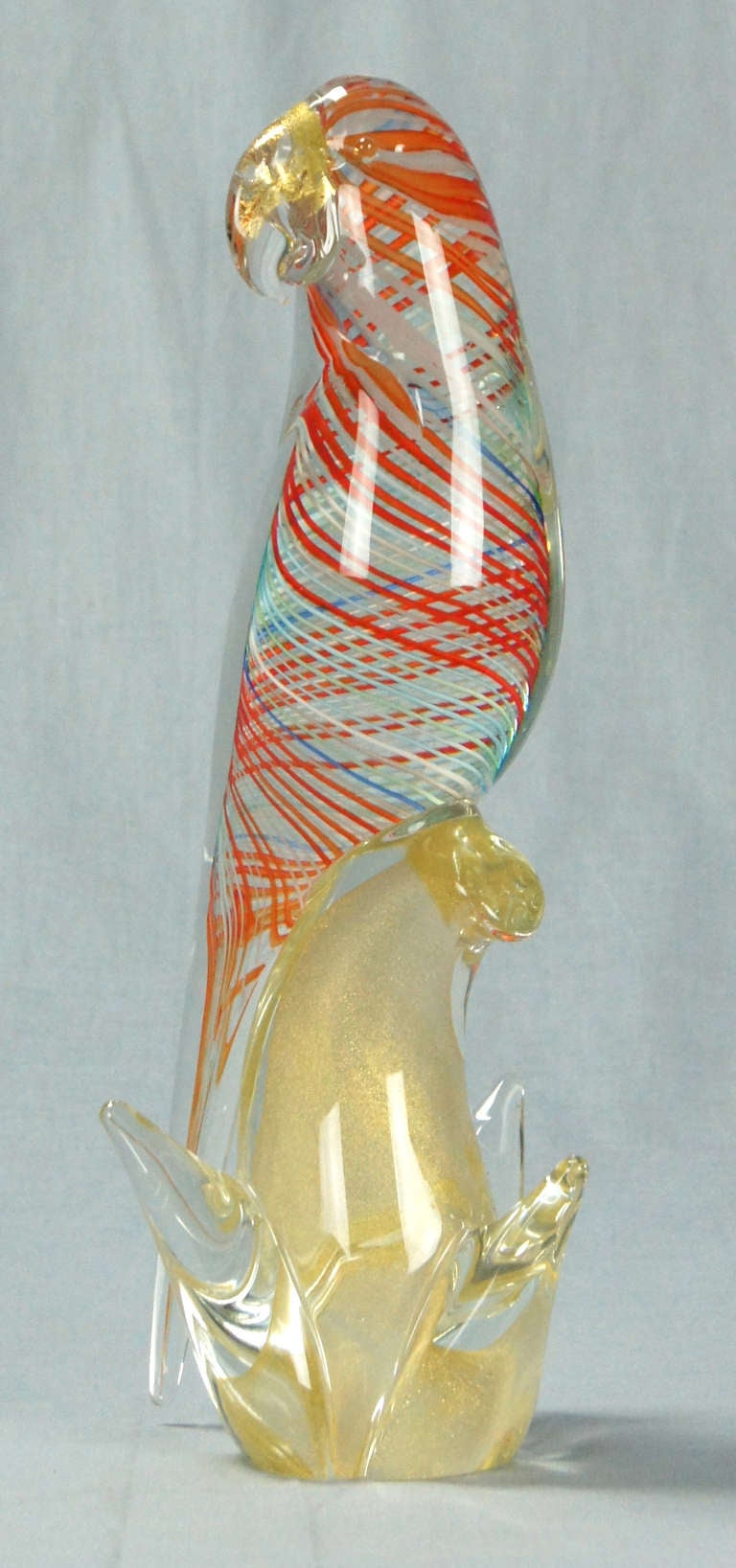 Large Murano Glass Parrot In Excellent Condition In Kilmarnock, VA