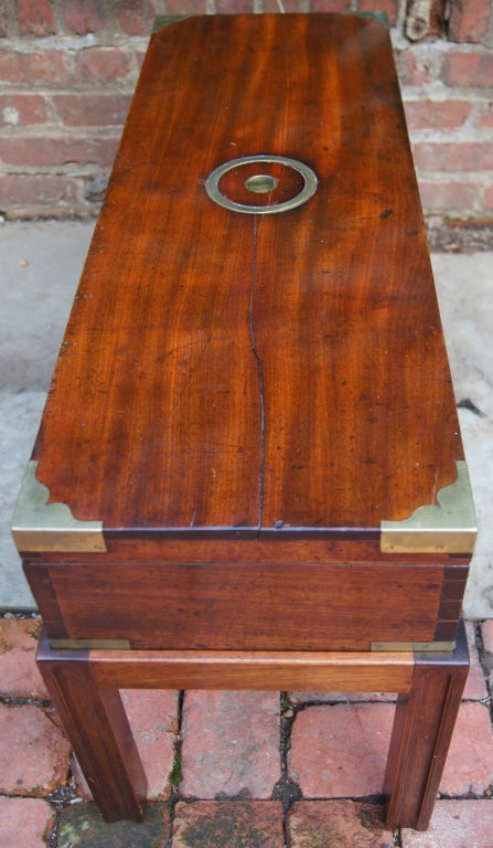 Wood Regency Gun Case on Stand Fashioned into a Cigar Humidor