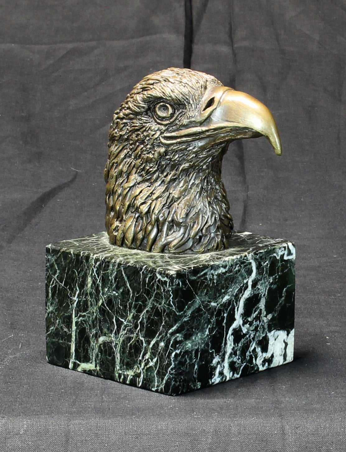 Cast Bronze Eagle's Head Sculpture For Sale at 1stDibs