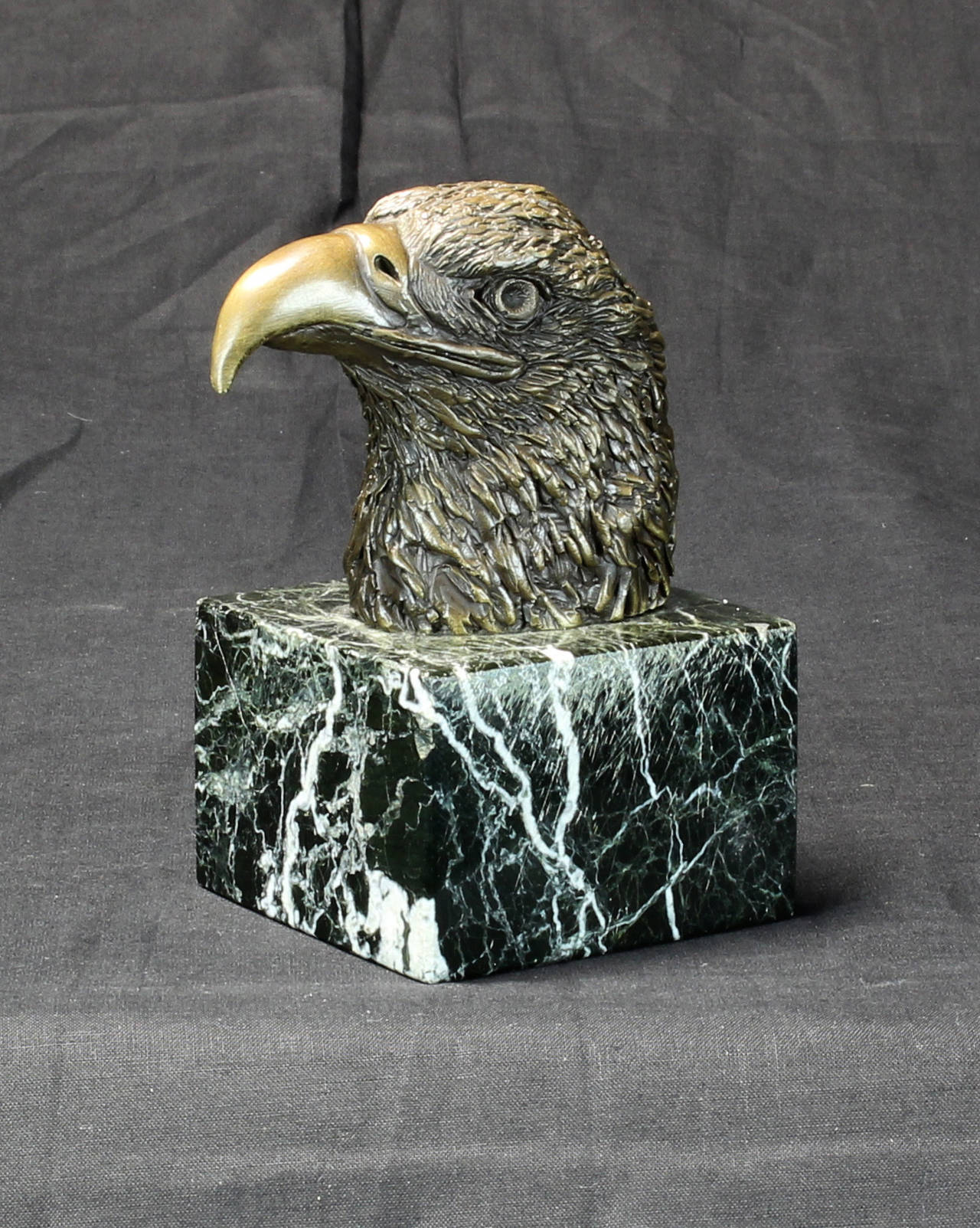Cast Bronze Eagle's Head Sculpture For Sale at 1stDibs