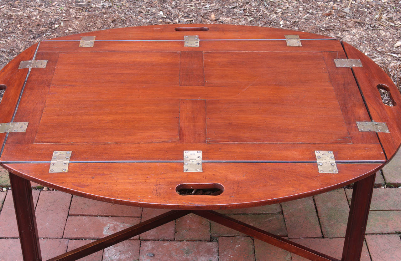 19th Century English Butler's Tray Table In Good Condition In Kilmarnock, VA