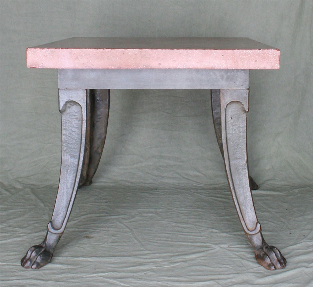19th Century French Cast Iron Center Table