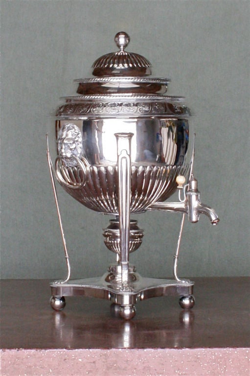19th Century Regency Sheffield Tea Urn with Case
