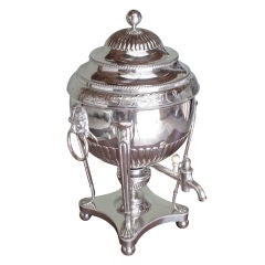 Antique Regency Sheffield Tea Urn with Case