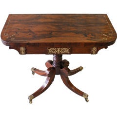 Regency Period Rosewood Fold-Over Card Table