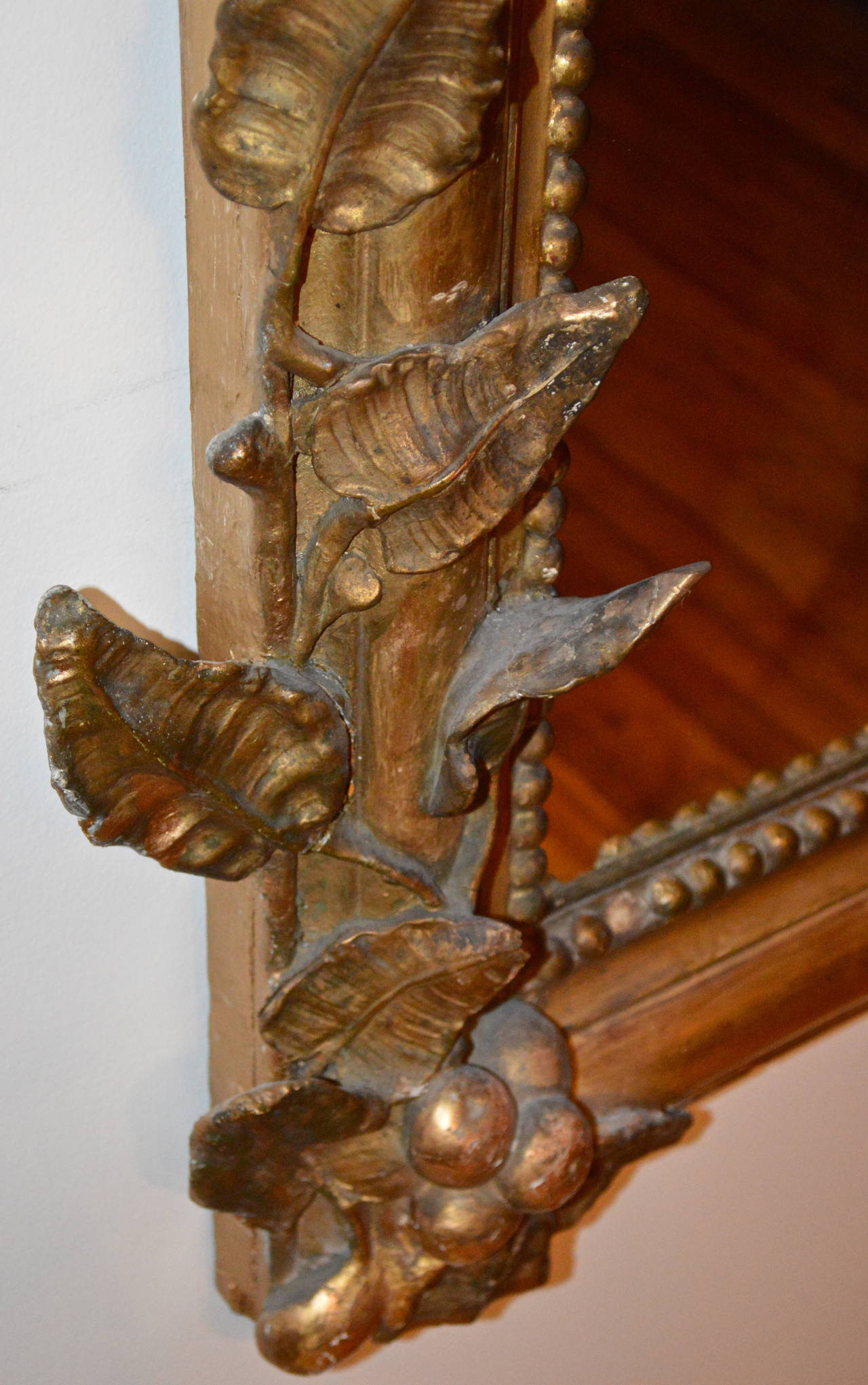 Large Rococo Style 19th Century French Gilt Mirror For Sale 2