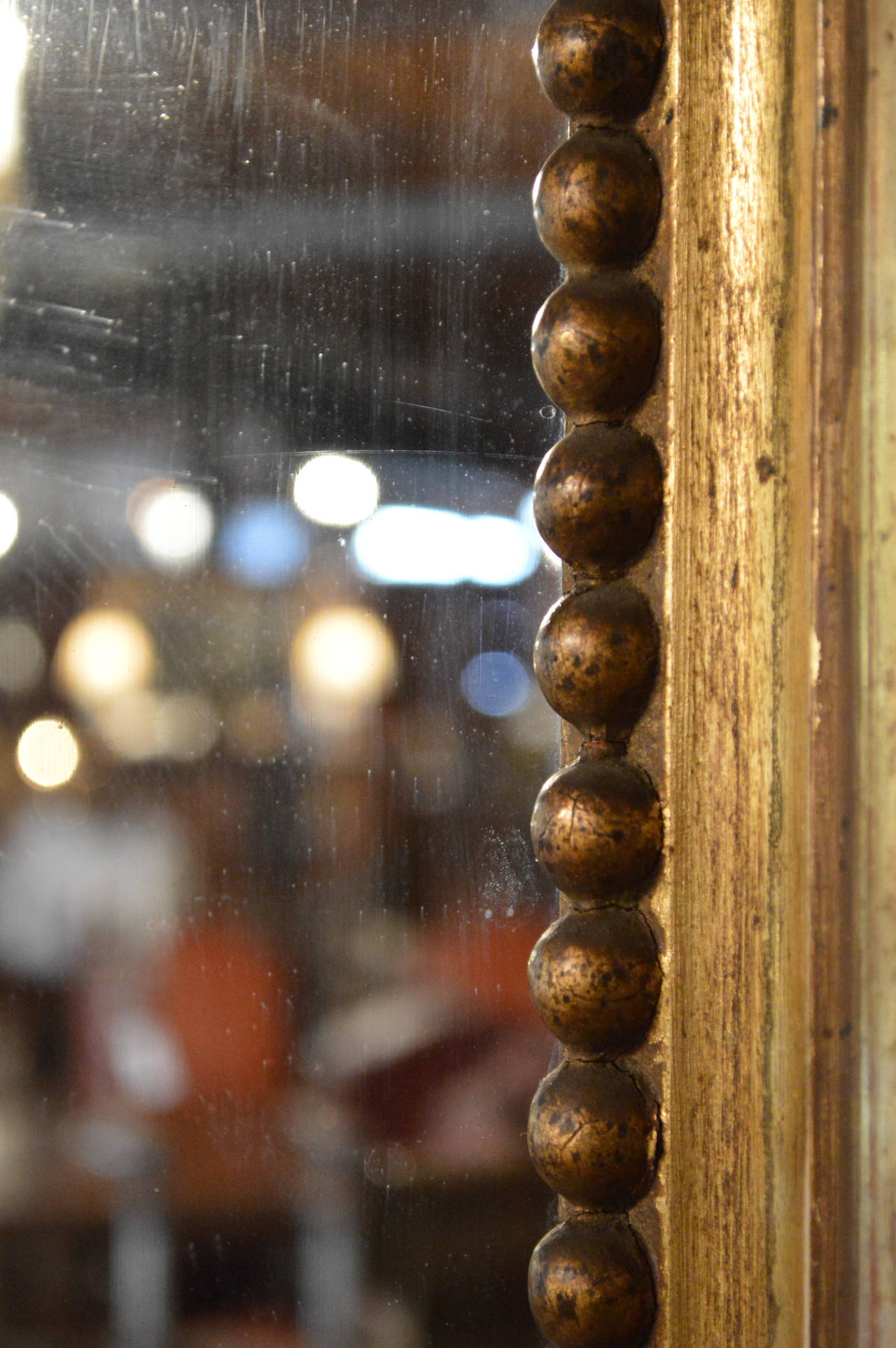 Composition Large Rococo Style 19th Century French Gilt Mirror For Sale