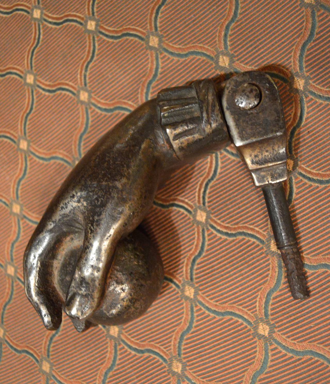 19th Century French Cast Iron Door Knocker In Excellent Condition For Sale In Asheville, NC