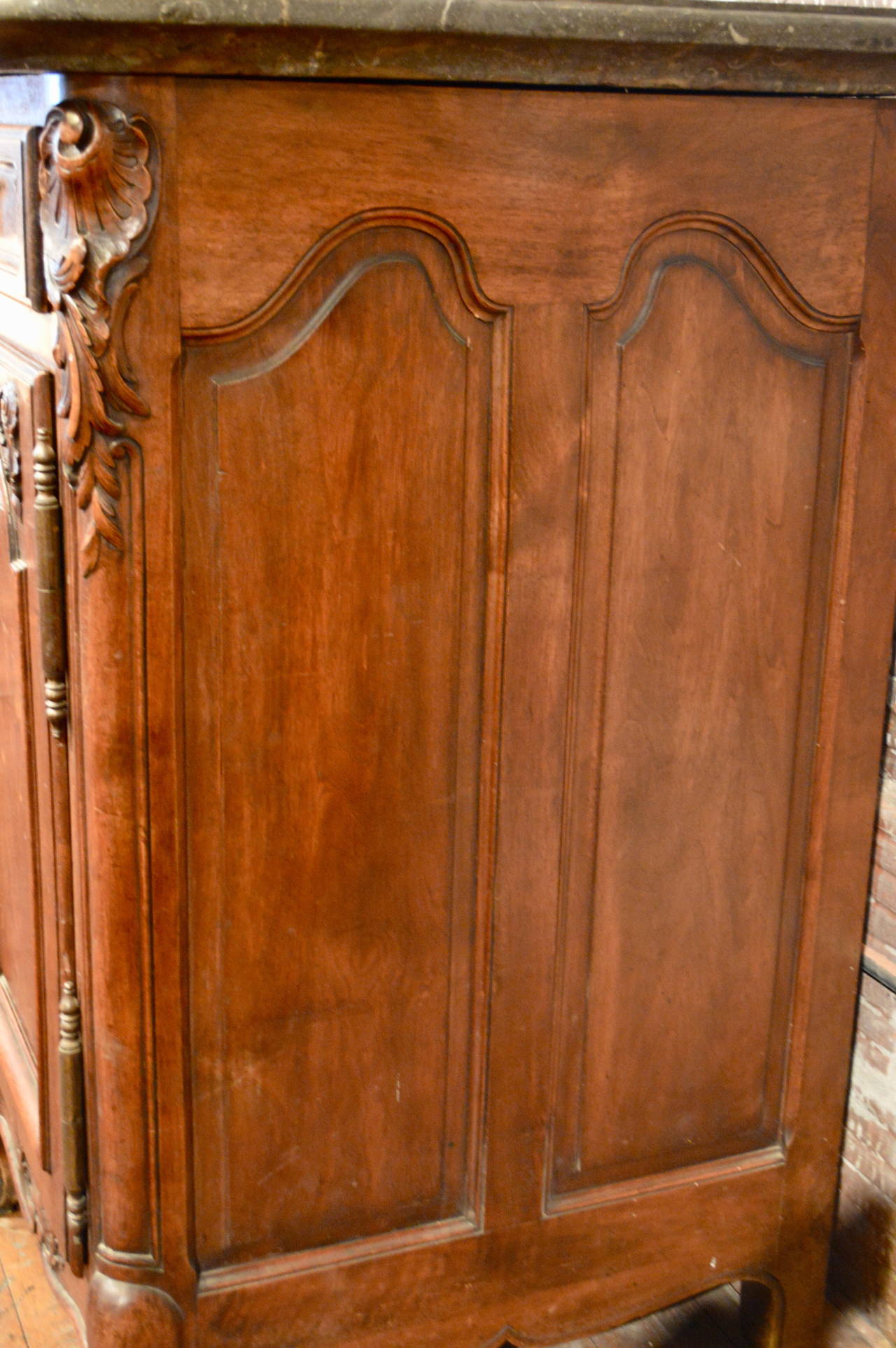 19th Century Regence Style Walnut Enfilade, Marble Top For Sale 2
