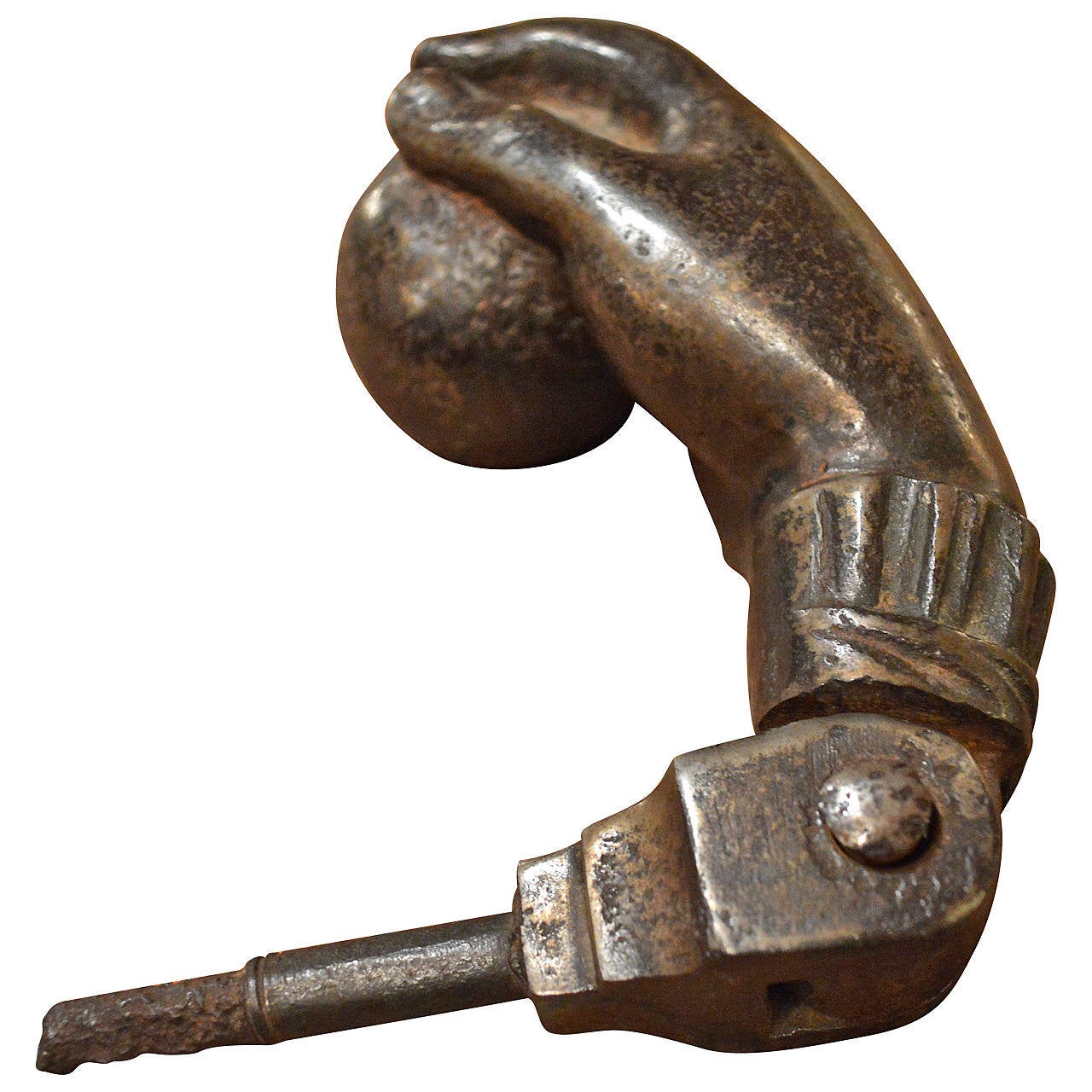 19th Century French Cast Iron Door Knocker For Sale