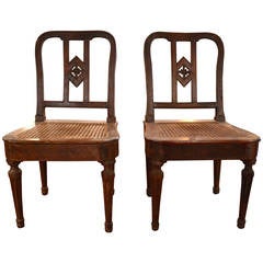 18th Century Northern Italian Carved Neoclassical Chairs