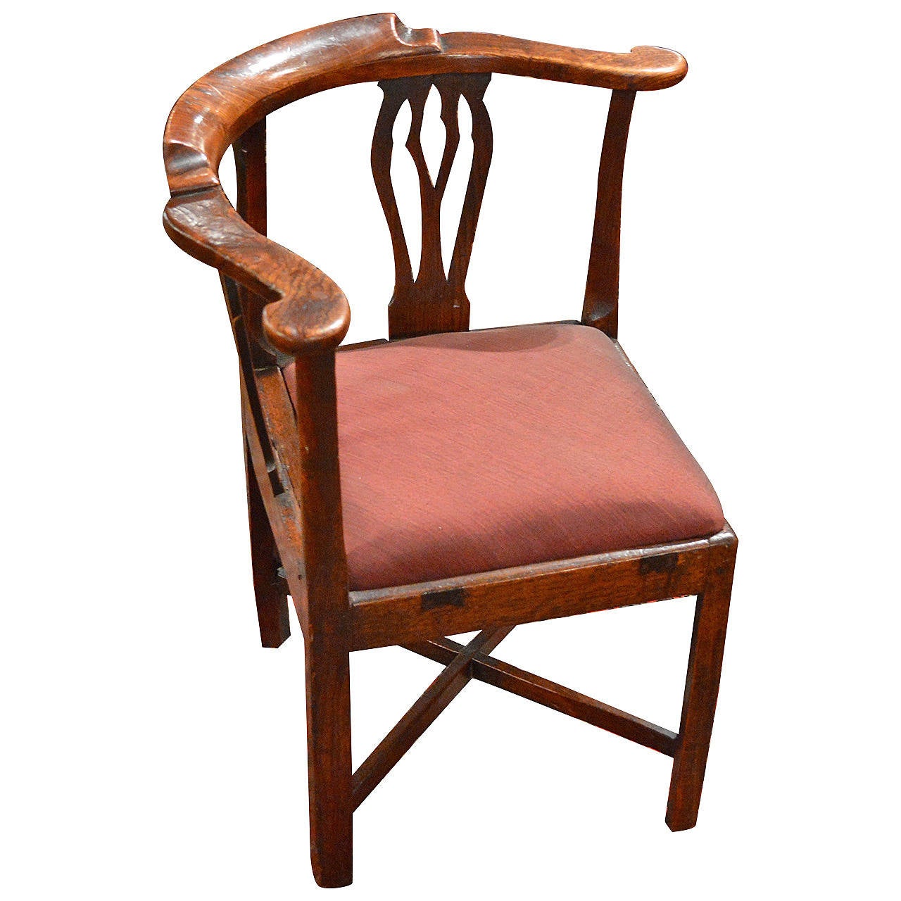 18th Century Scottish Elm Corner Chair For Sale