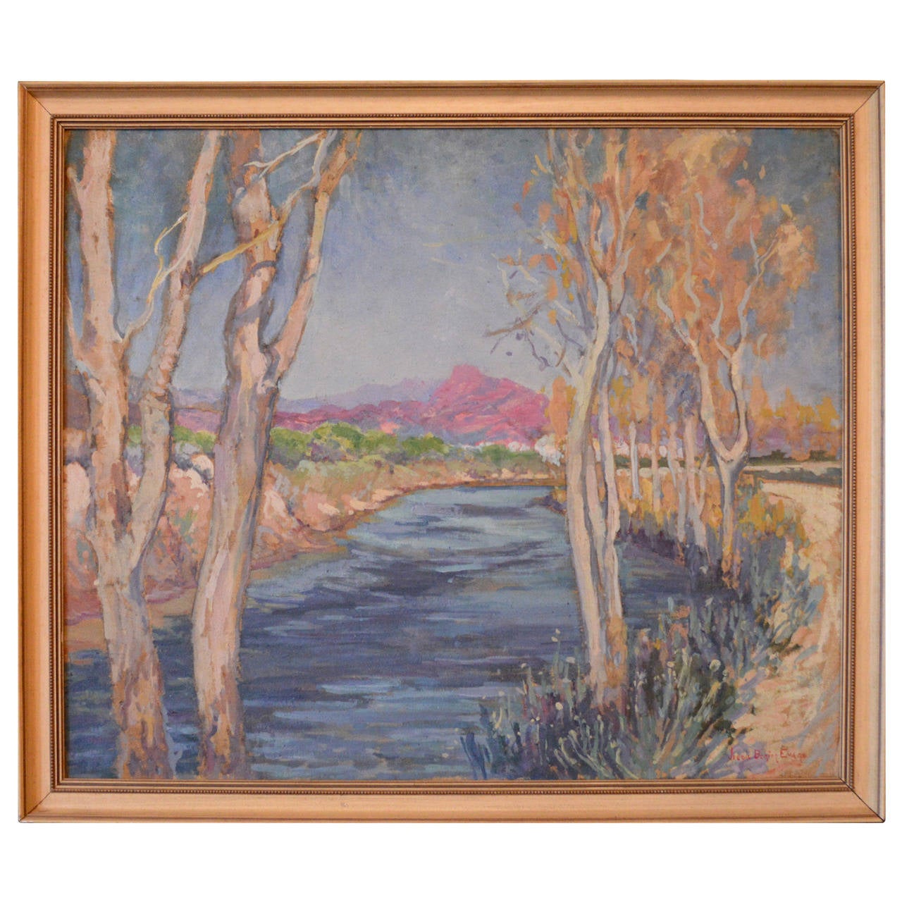 Landscape Painting, Jessie Benton Evans For Sale