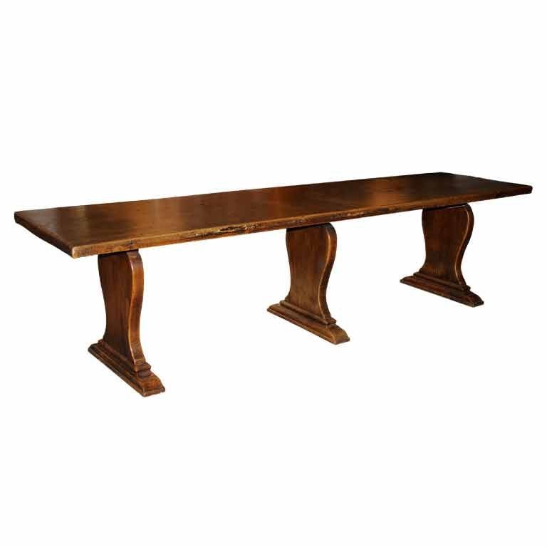 French Provincial Elm Monastery Table For Sale