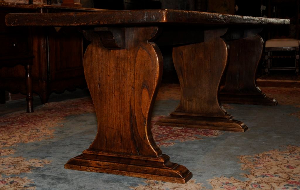 French Provincial Elm Monastery Table For Sale 1