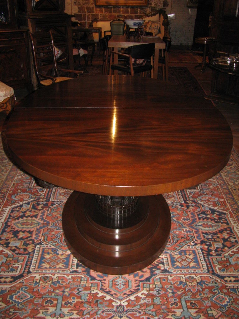 French Art Deco Table with Prince of Wales feather supports 1