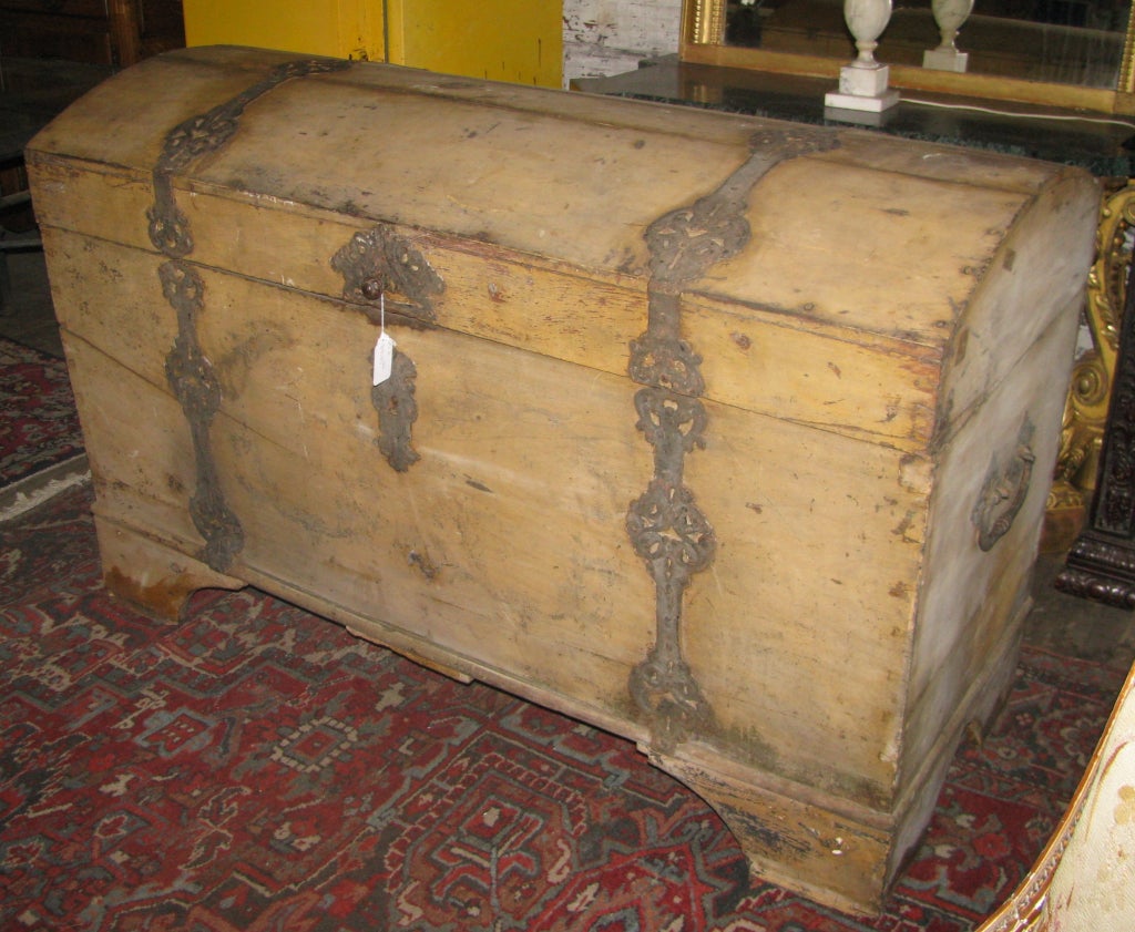 Monumental Swedish Painted Coffre