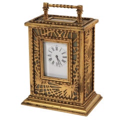 Tiffany Studios Pine Needle Pattern Carriage Clock