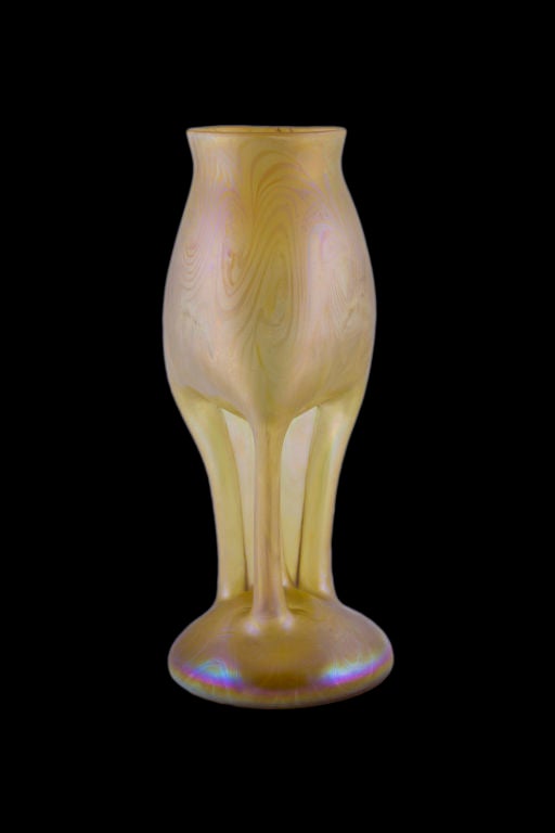 Tiffany Studios Favrile Gathered Decorated Vase