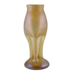 Tiffany Studios Favrile Gathered Decorated Vase