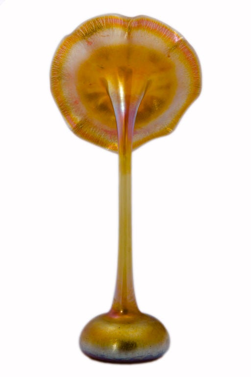 Tiffany Studios Favrile Jack-in-the-Pulpit Vase In Excellent Condition In Englewood, NJ