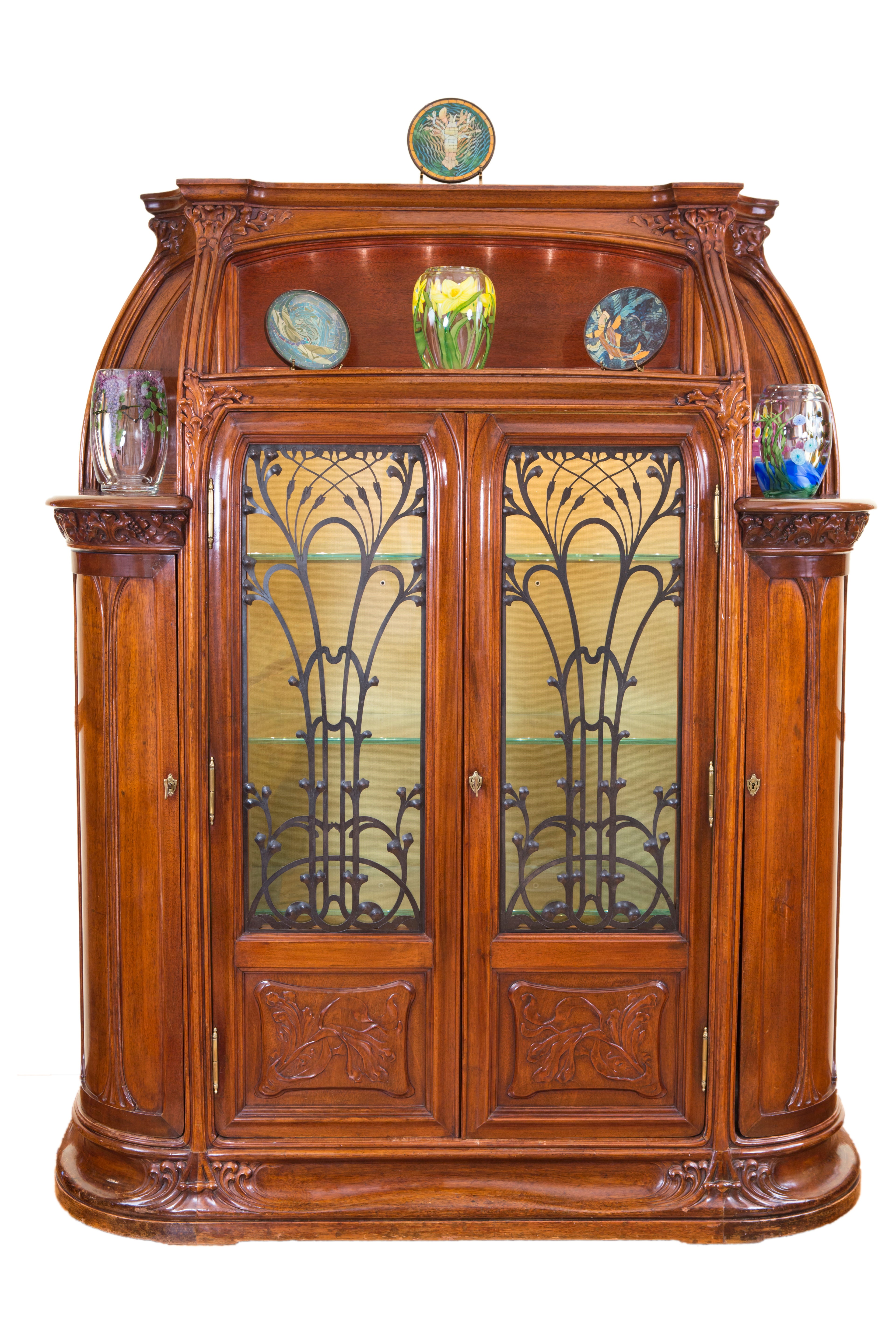 A Rare French Art Nouveau Vitrine by Louis Majorelle