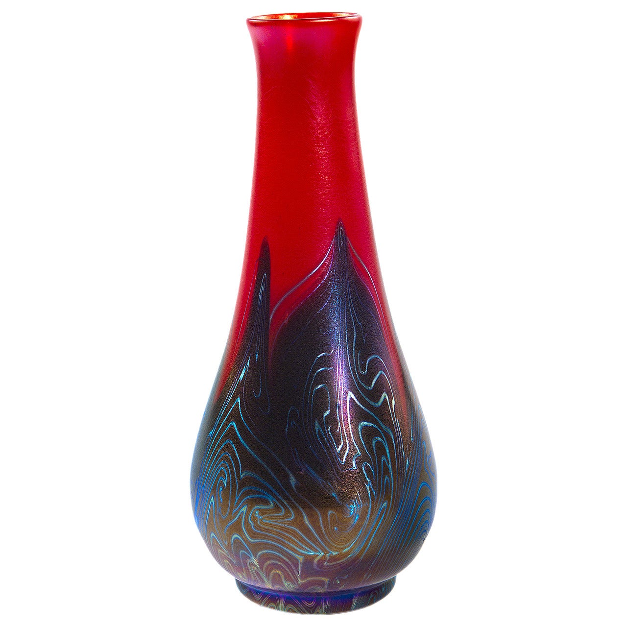 Tiffany Favrile "Red Decorated" Vase